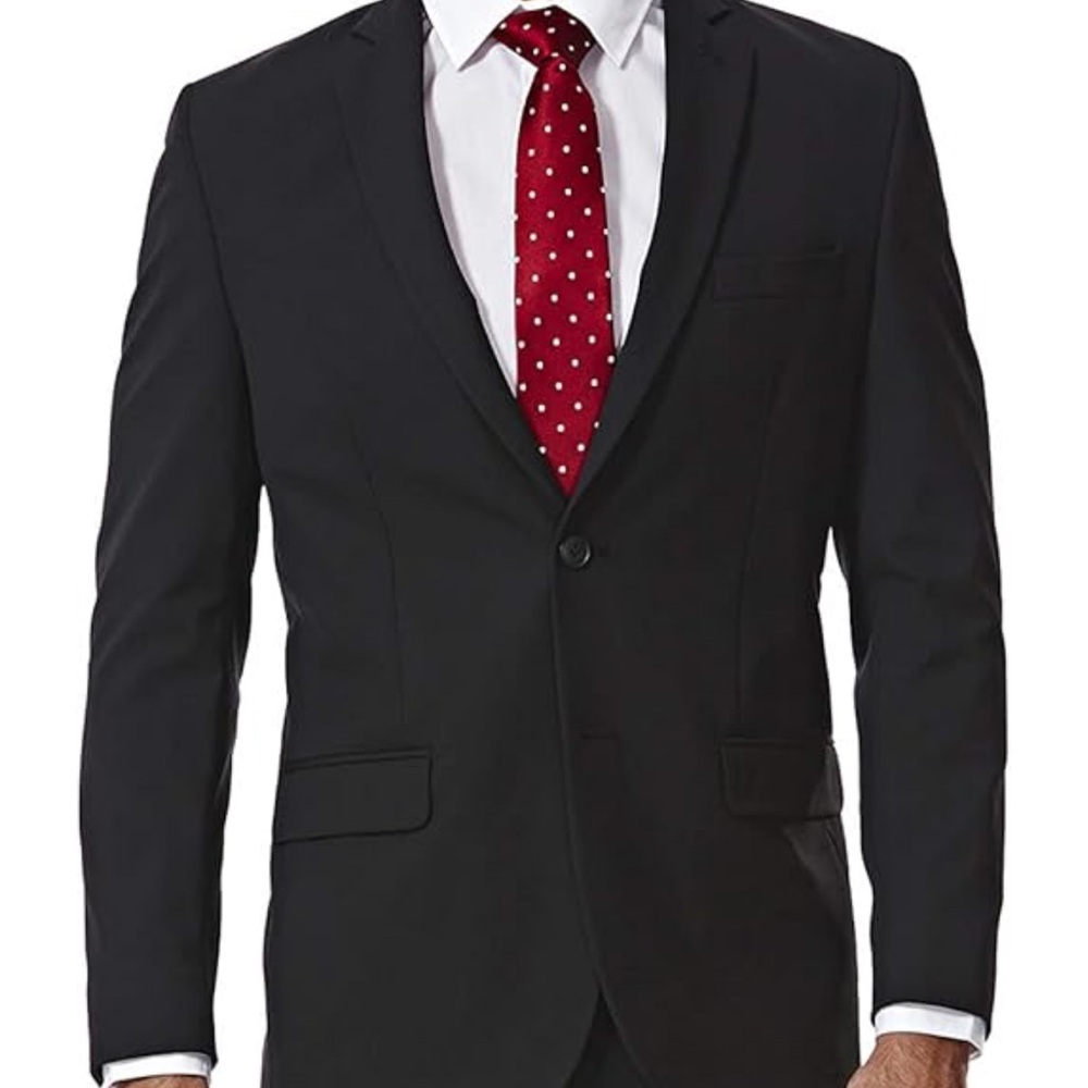 J.M. Haggar 4-Way Stretch Solid 2-Button Slim Fit‎ Suit Coat